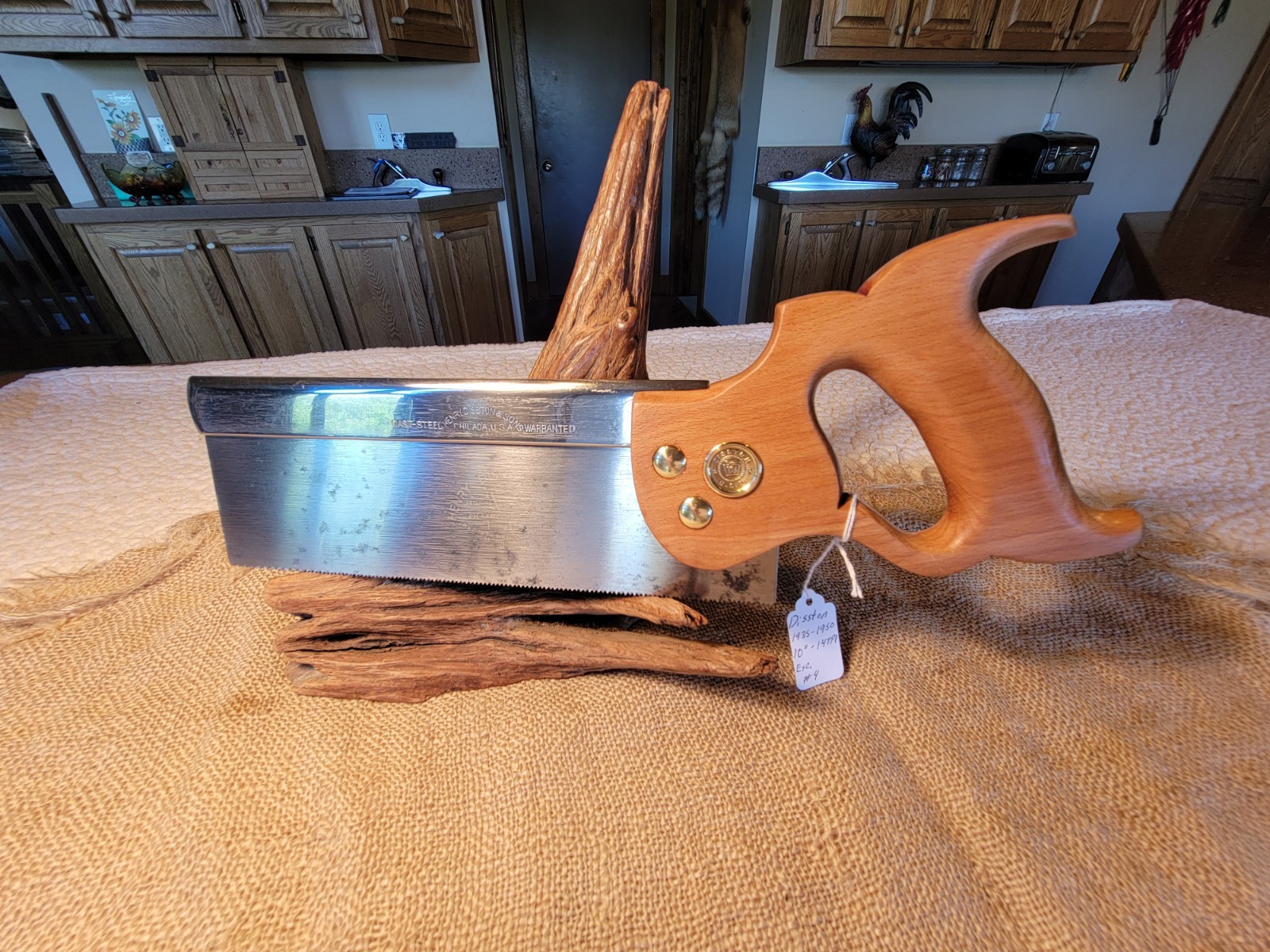 Vintage Henry Disston & Sons No. 4 10" Back Saw 1940-50s Sharp Vintage Henry Disston & Sons No. 4 10" Back Saw 1940-50s Sharp