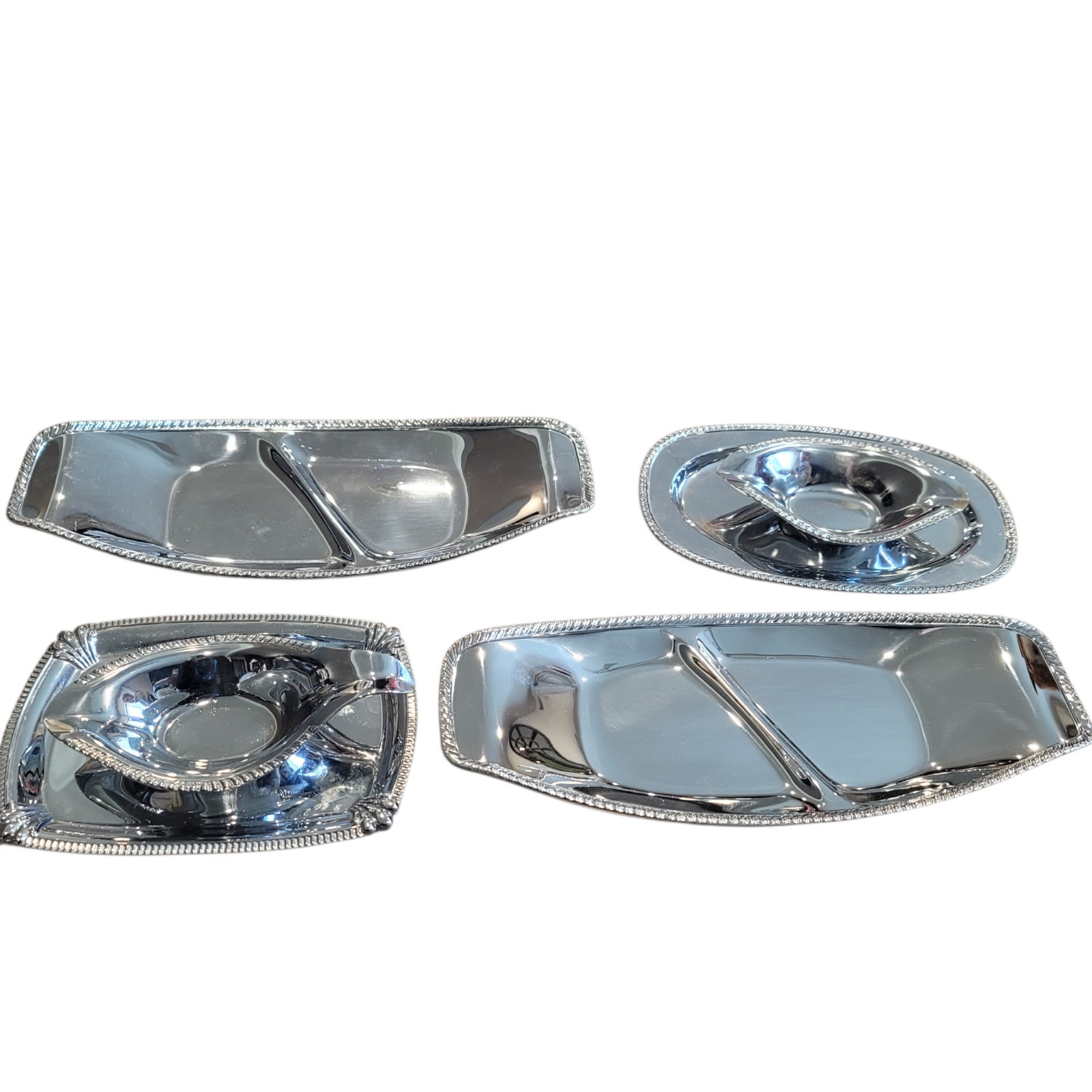 vintage Doehler-Jarvis Silver Pol. Metal Serving Trays 6 peice national lead co vintage Doehler-Jarvis Silver Pol. Metal Serving Trays 6 peice national lead co