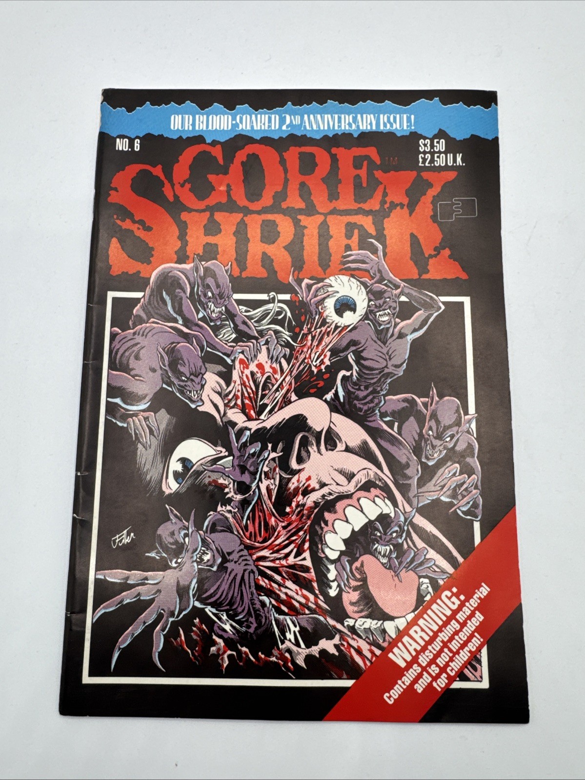 Gore Shriek #6 FantaCo 1988 Scarce Copper Age Horror Fast Shipping Gore Shriek #6 FantaCo 1988 Scarce Copper Age Horror Fast Shipping
