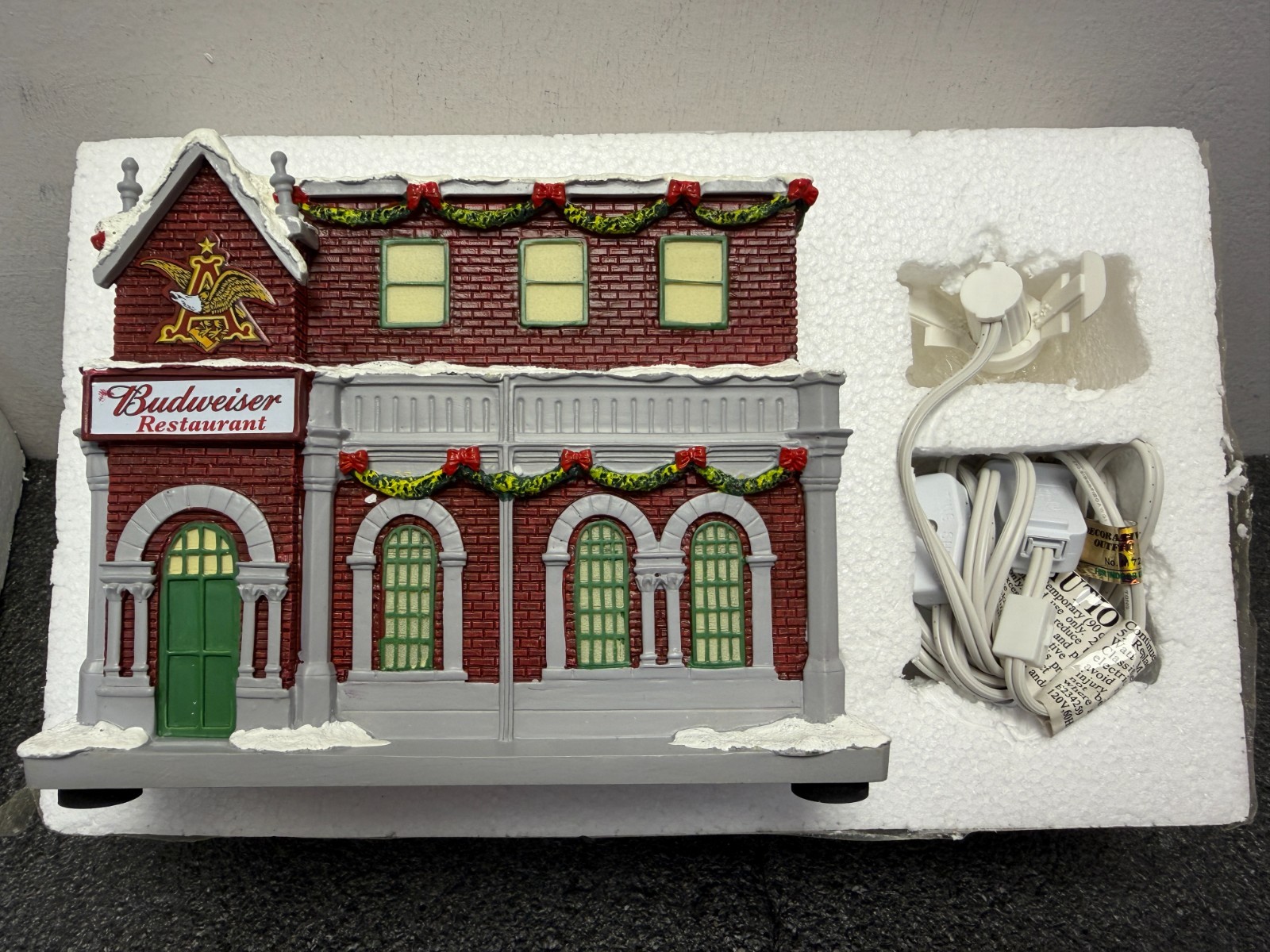 Hawthorne Village Budwesier Restaurant A0478 Holiday Village Collection - NEW Hawthorne Village Budwesier Restaurant A0478 Holiday Village Collection - NEW