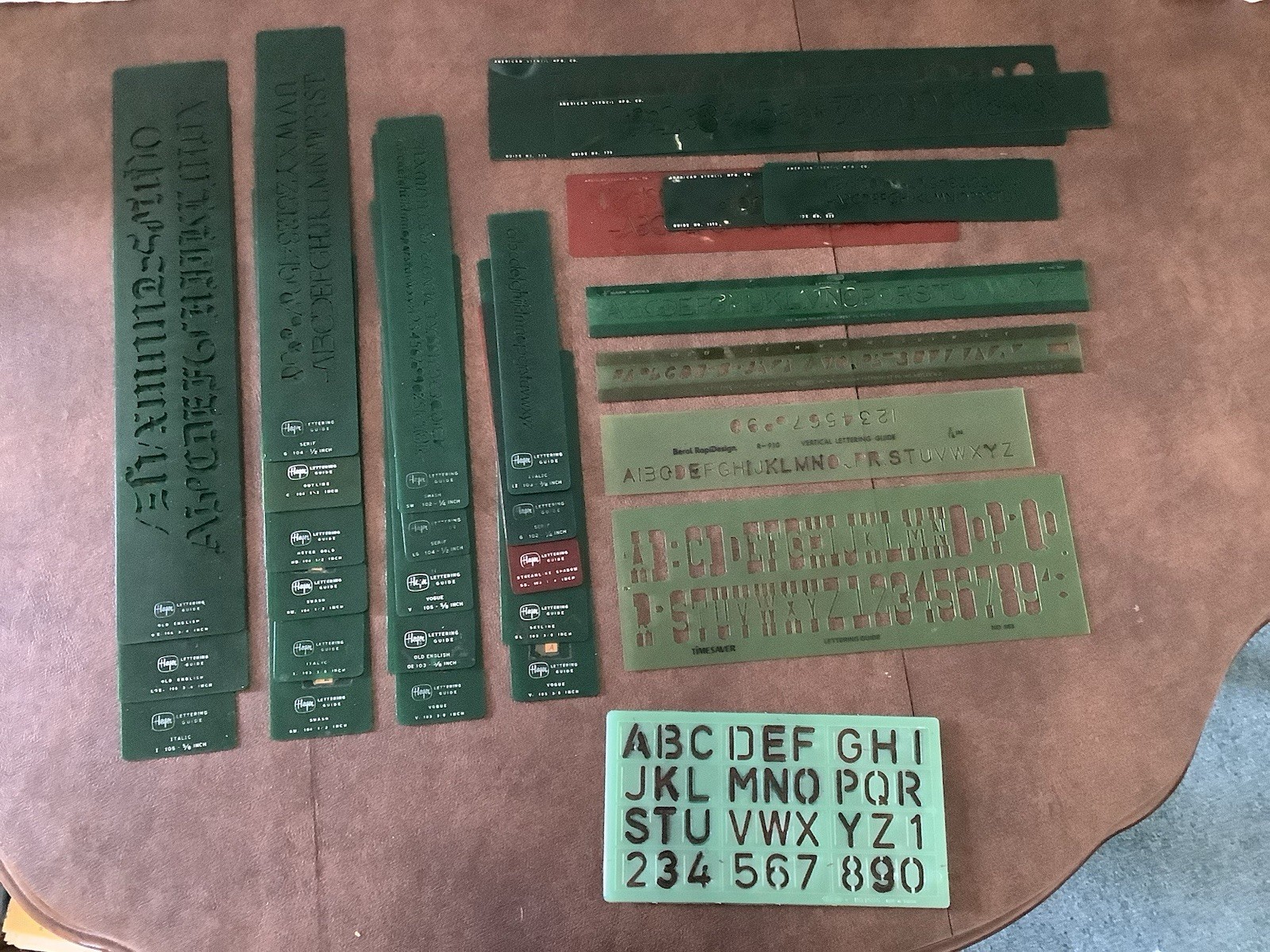 Lot Of 29 Vintage Drafting Lettering Guides Heyer American Stencil Wrico Berel Lot Of 29 Vintage Drafting Lettering Guides Heyer American Stencil Wrico Berel