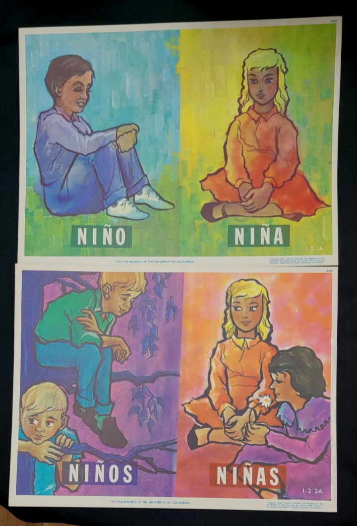RARE VTG MCM Spanish Ed Modern Art Posters Regents of University CA 223/24 RARE VTG MCM Spanish Ed Modern Art Posters Regents of University CA 223/24