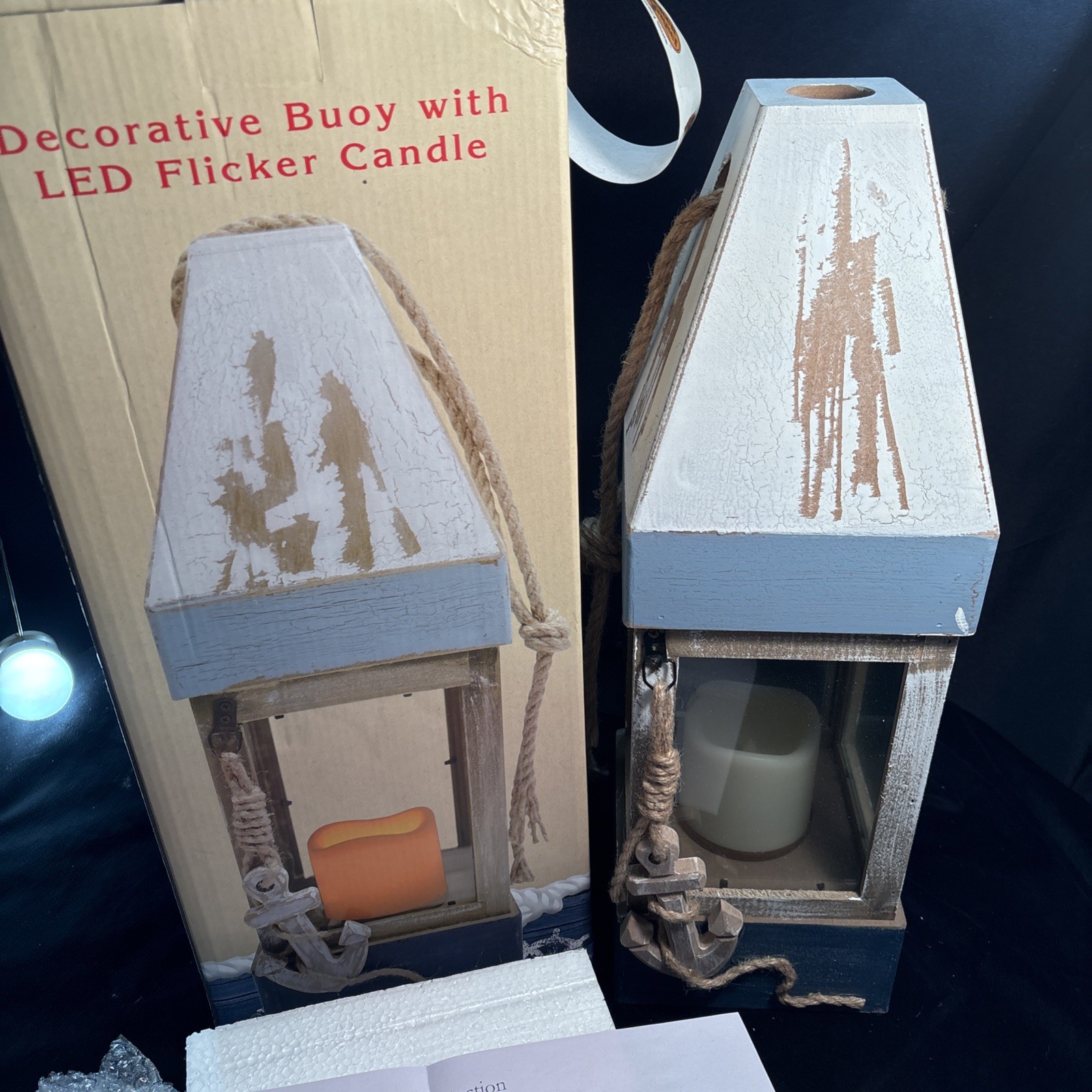 Cracker Barrel Bouy Nautical Beach House Old Florida Key West LED flickerCandle Cracker Barrel Bouy Nautical Beach House Old Florida Key West LED flickerCandle