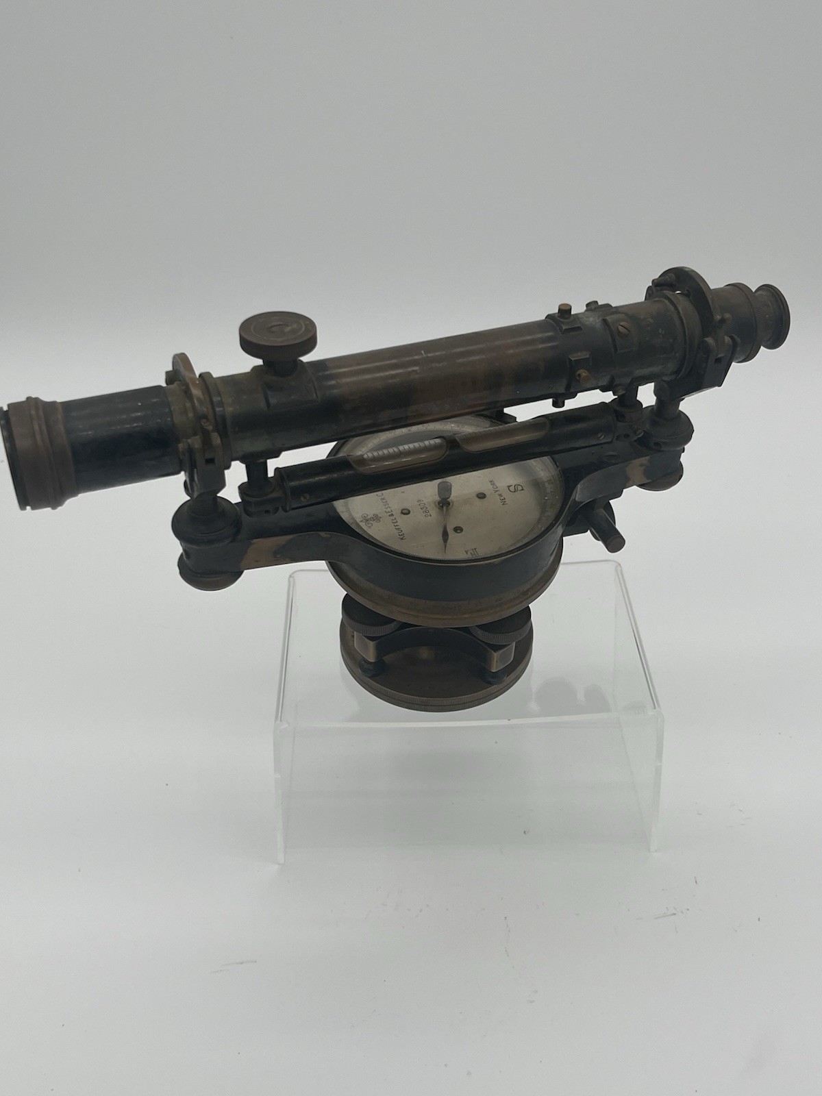 Late 19th Or Early 20th Century Brass Surveyor’s Wye Level Late 19th Or Early 20th Century Brass Surveyor’s Wye Level