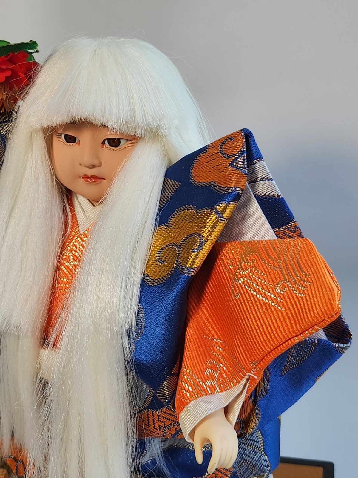 Vintage Japanese Silk Kabuki Doll Renjishi / Kagami Jishi Lion Dance Performer Vintage Japanese Silk Kabuki Doll Renjishi / Kagami Jishi Lion Dance Performer