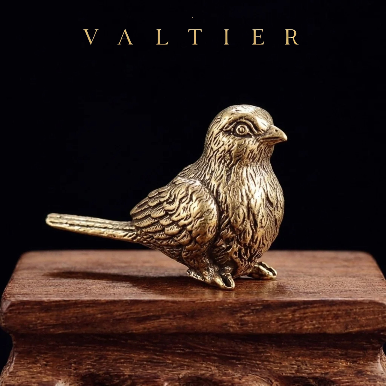 Small Sparrow Vintage Brass Figurine Mini Statue Collectible Desk Decor Ornament Small Sparrow Vintage Brass Figurine Mini Statue Collectible Desk Decor Ornament