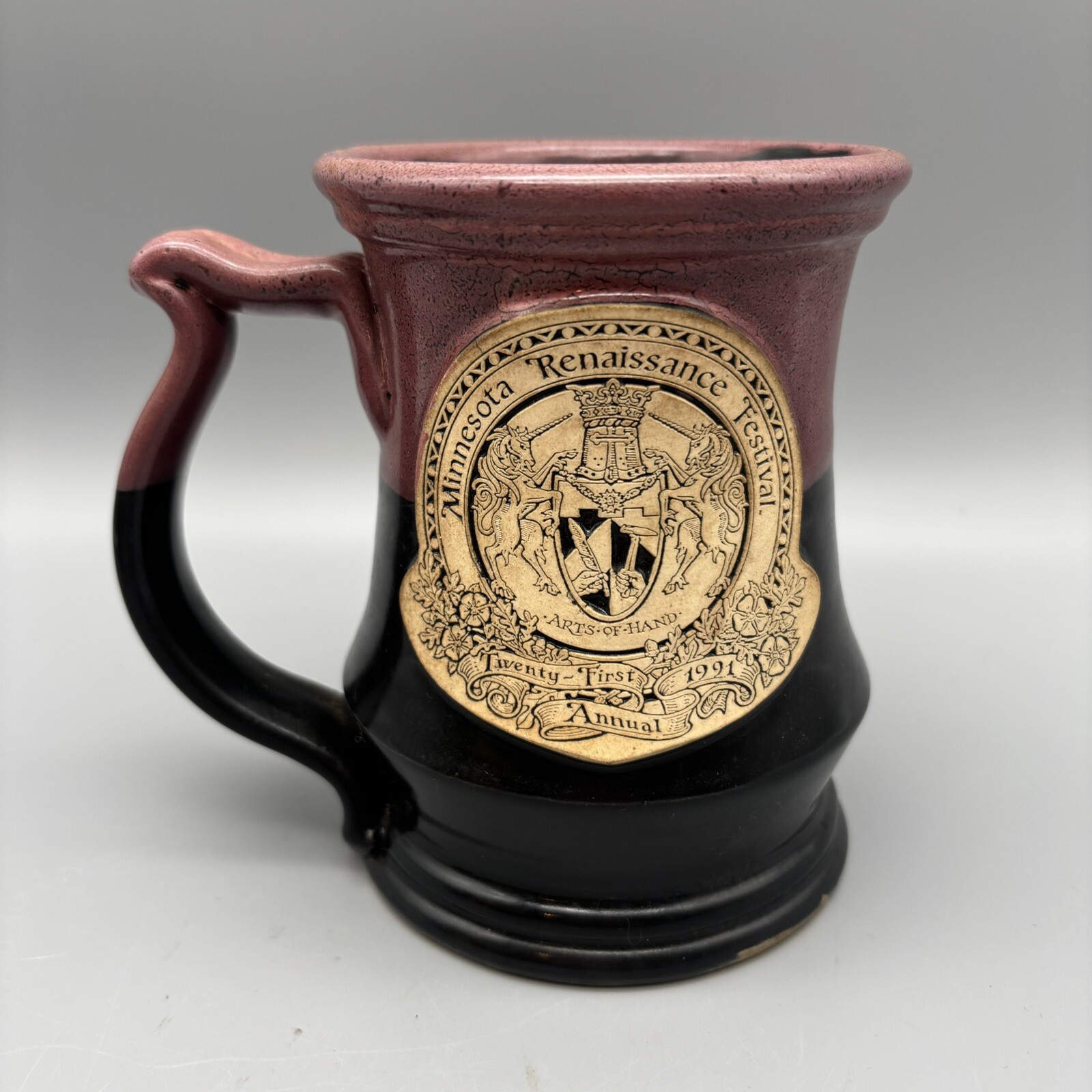Vintage 1991 Minnesota Renaissance Festival 5" Mug Arts Of Hand David Plute Vintage 1991 Minnesota Renaissance Festival 5" Mug Arts Of Hand David Plute