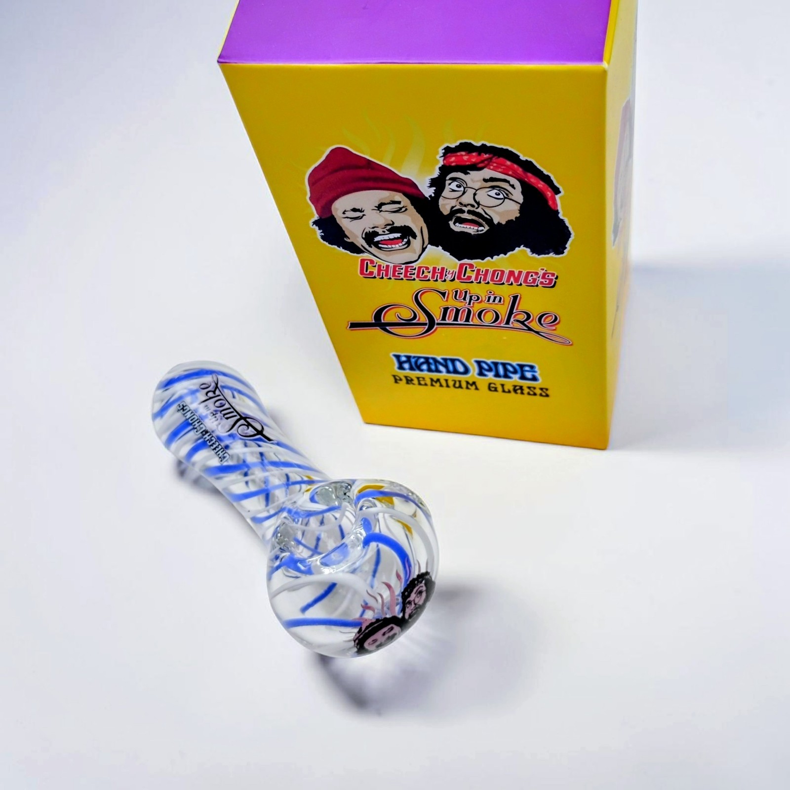 Cheech & Chong's  Premium Purple Glass Tobacco Pipe