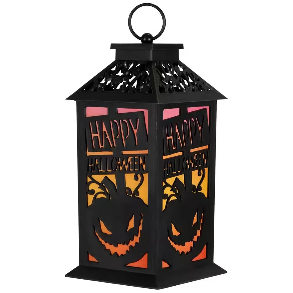Halloween LED Lantern 11" Lighted Jack-O-Lantern Happy Halloween Spooky NEW