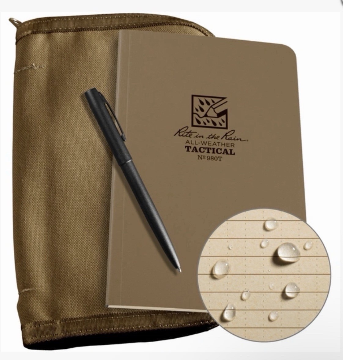 Rite in the Rain 980T All-Weather Universal Bound Book - Tan KIT Rite in the Rain 980T All-Weather Universal Bound Book - Tan KIT