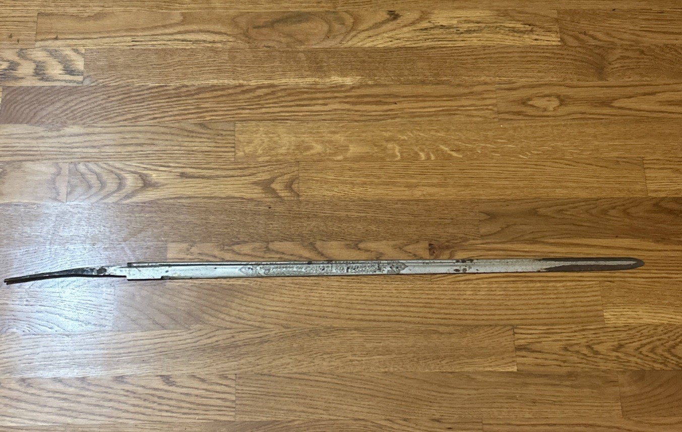 Antique WWI Belgian M1889 Infantry Officer Sword Blade Only King Albert I Cypher Antique WWI Belgian M1889 Infantry Officer Sword Blade Only King Albert I Cypher