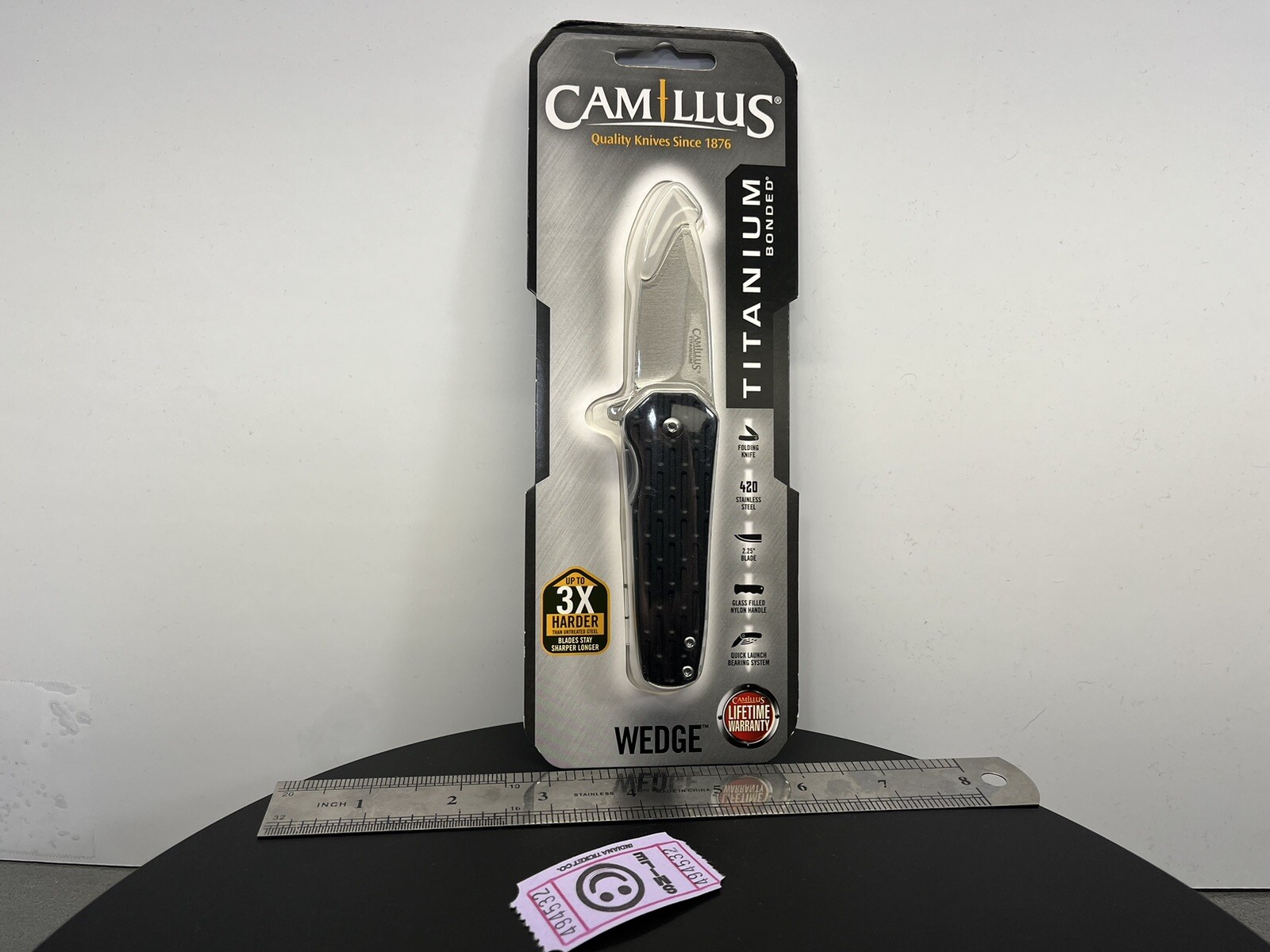 Camillus Wedge Folding Knife 19388 Rare Black Color Camillus Wedge Folding Knife 19388 Rare Black Color