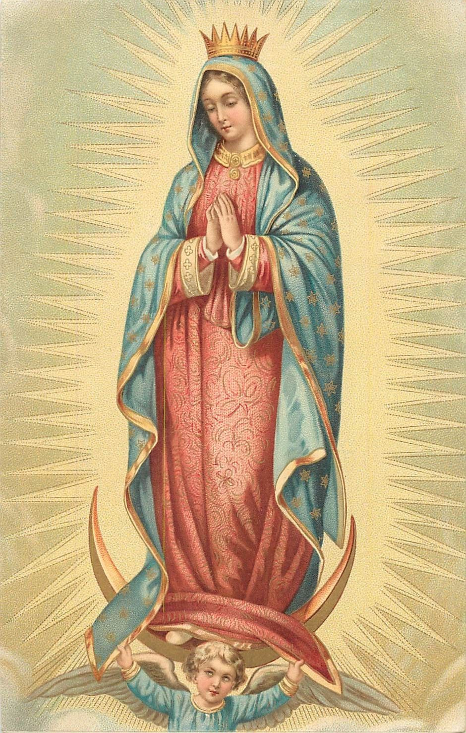 BB002 Religious antique chromo image - Christianity - Our Lady BB002 Religious antique chromo image - Christianity - Our Lady