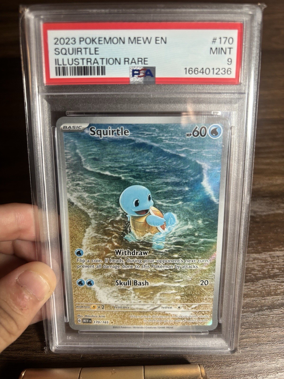 Squirtle 170/165 Sv: Scarlet & Violet 151 IR Holo PSA Mint 9
