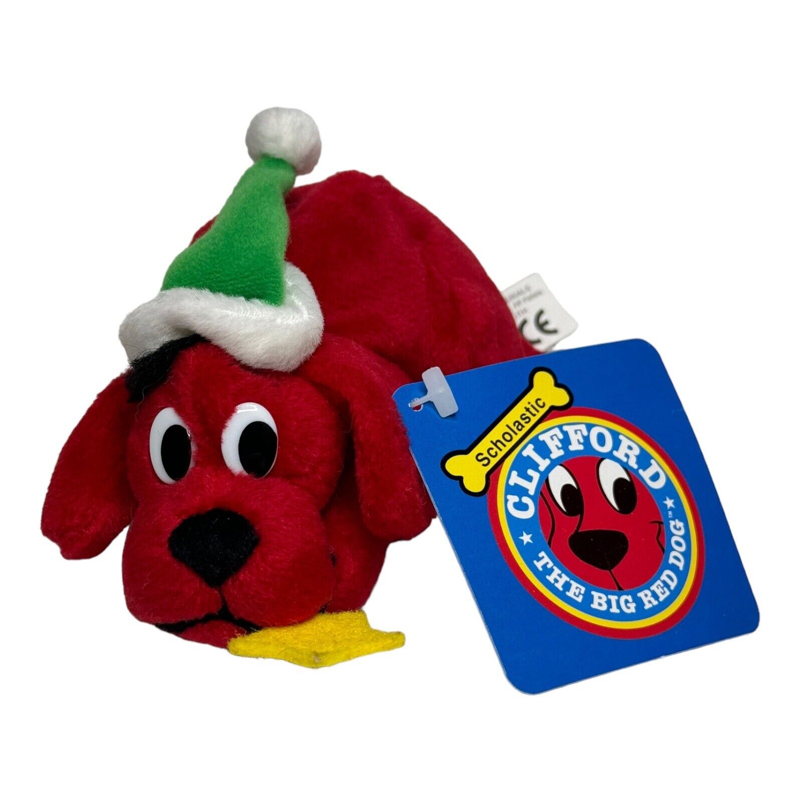 Clifford the Big Red Dog Plush Christmas Scholastic Bean Bag NEW With Tags