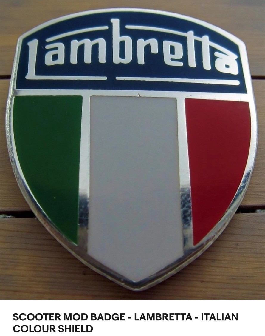 UK Fred Perry Mods Pin Badge, Paul Weller, The Jam, Vespa Lambretta Quadrophenia