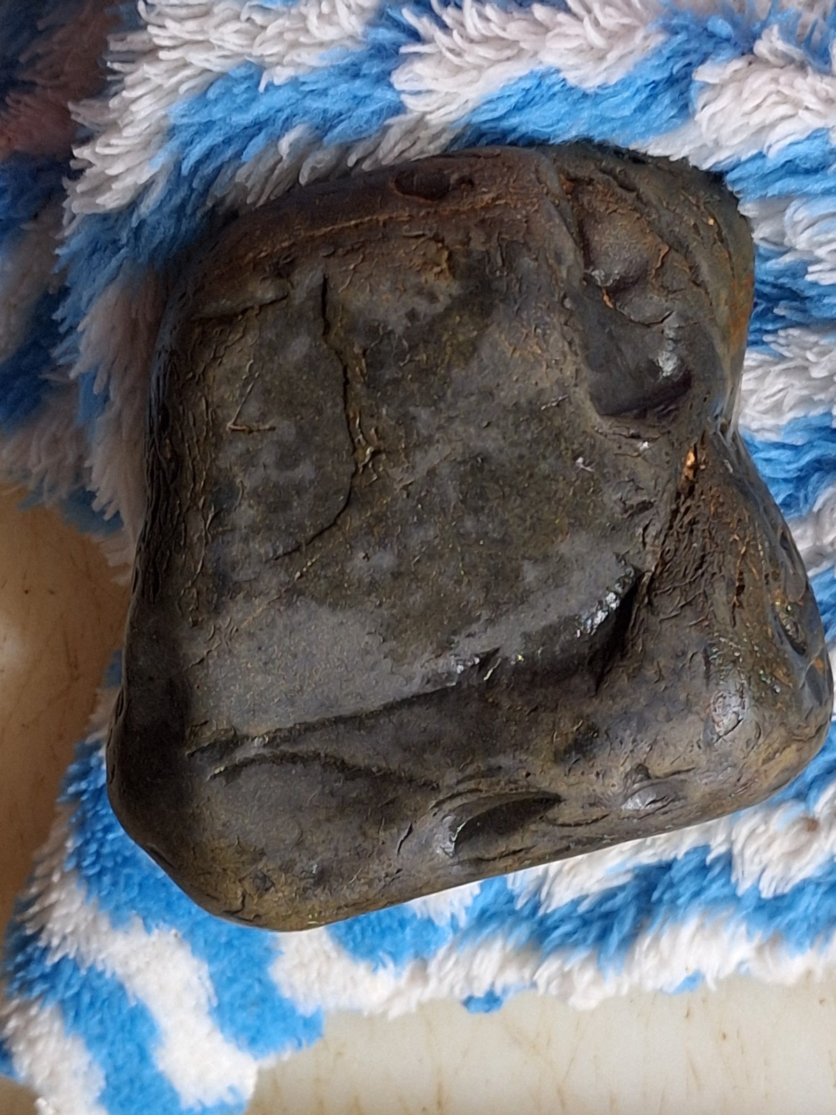 Prehistoric Paleo American Artifact?~Green~2 1/2" x 2 1/2"~ 10oz~6 Sided~#1933 Prehistoric Paleo American Artifact?~Green~2 1/2" x 2 1/2"~ 10oz~6 Sided~#1933