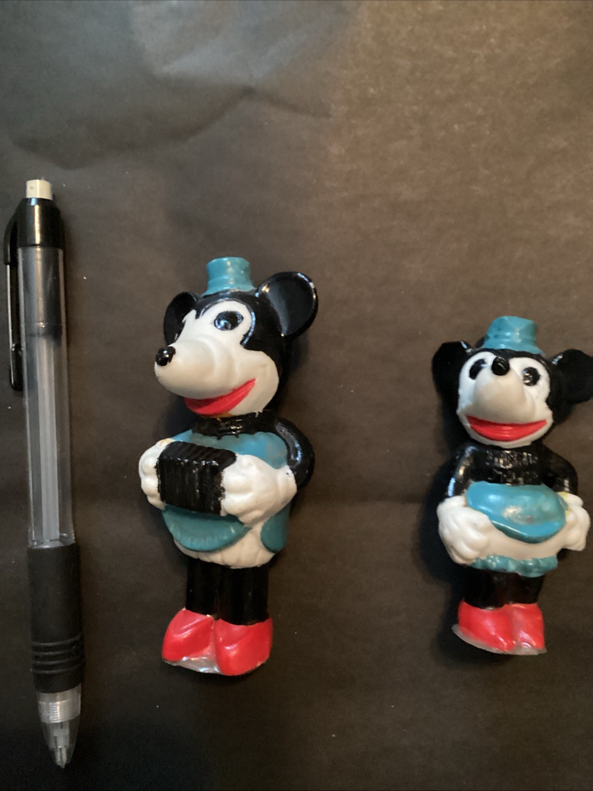 Rare Vintage 1930's Mickey and Minnie Bisque Porcelain Marked Walt Disney Rare Vintage 1930's Mickey and Minnie Bisque Porcelain Marked Walt Disney