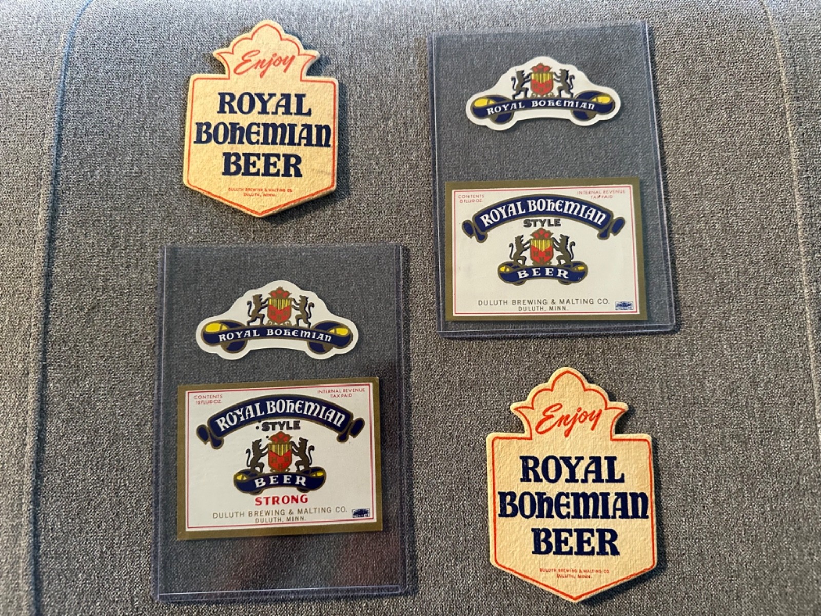 2 Different Royal Bohemian Bottle/Neck Labels &2 Coasters-Duluth Beer 2 Different Royal Bohemian Bottle/Neck Labels &2 Coasters-Duluth Beer