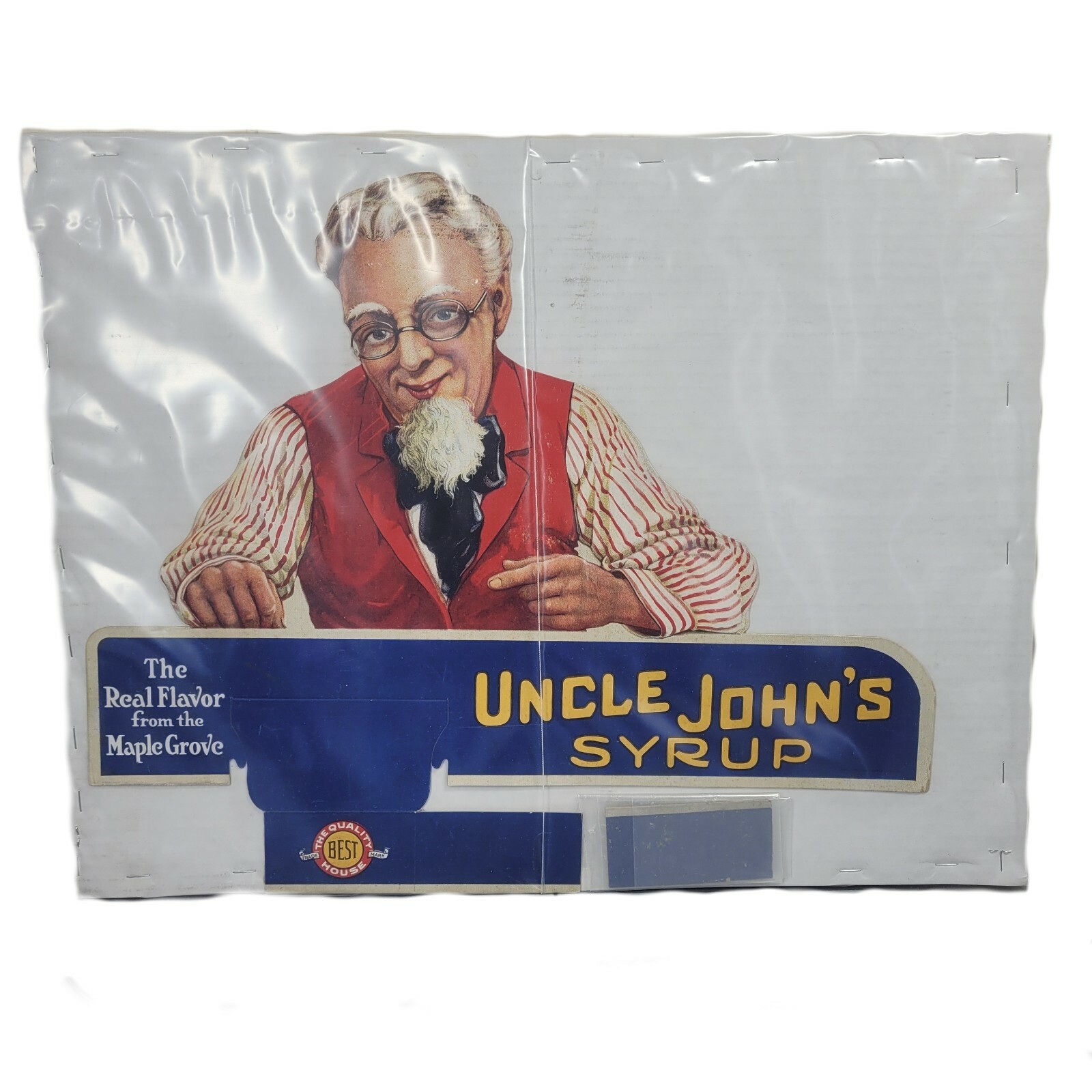 Vintage Early Rare Uncle John’s Maple Syrup Store Advertising Display Sign Vintage Early Rare Uncle John’s Maple Syrup Store Advertising Display Sign