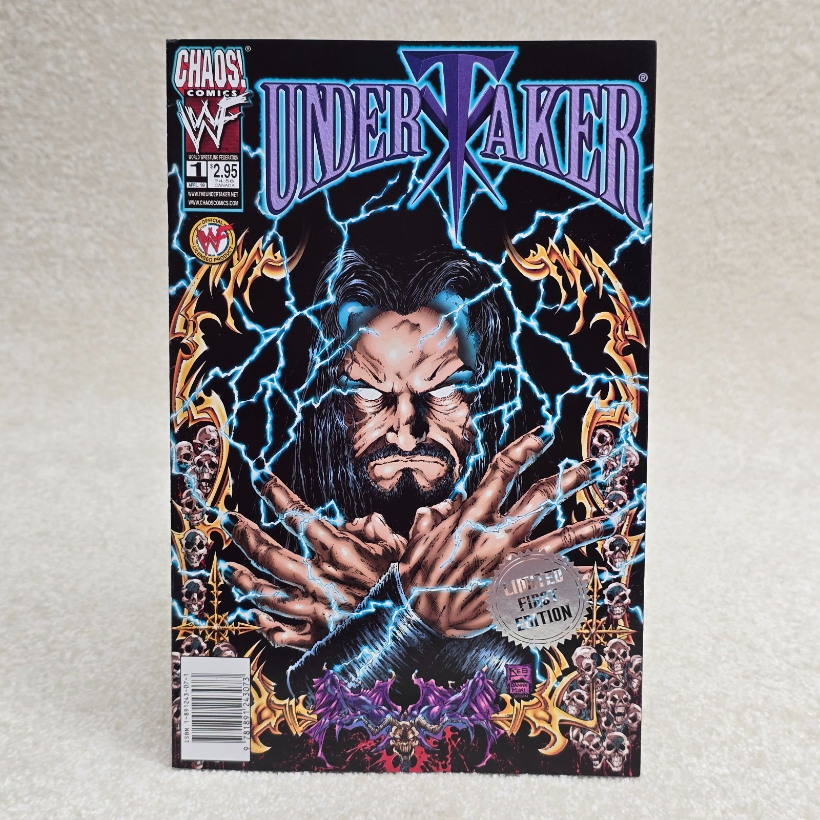 WWF Chaos Comics UNDERTAKER #1 Comic Book April 1999 Limited First Edition WWE WWF Chaos Comics UNDERTAKER #1 Comic Book April 1999 Limited First Edition WWE
