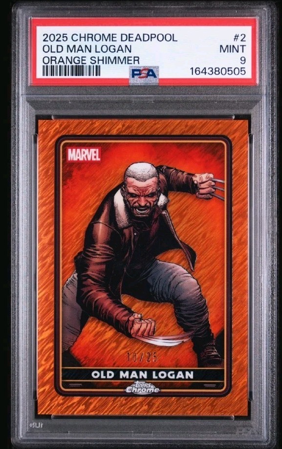 2025 Topps Chrome Deadpool - Old Man Logan - Orange Shimmer 10/25 🔥 WOLVERINE 2025 Topps Chrome Deadpool - Old Man Logan - Orange Shimmer 10/25 🔥 WOLVERINE