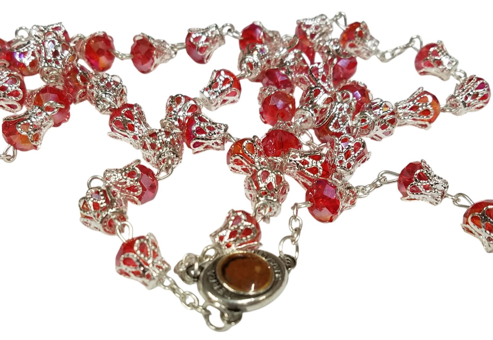 Unique Red Rose Shaped Crystal Rosary Unique Red Rose Shaped Crystal Rosary