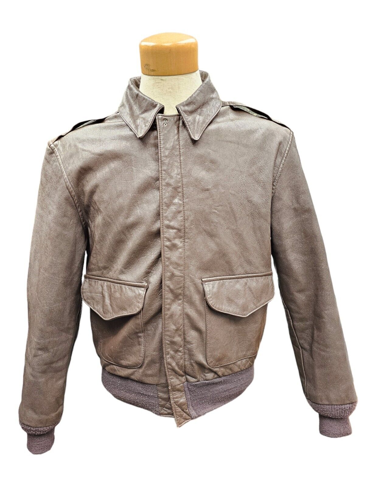Vintage U.S. Armed Forces Cooper A-2 Brown Leather Jacket