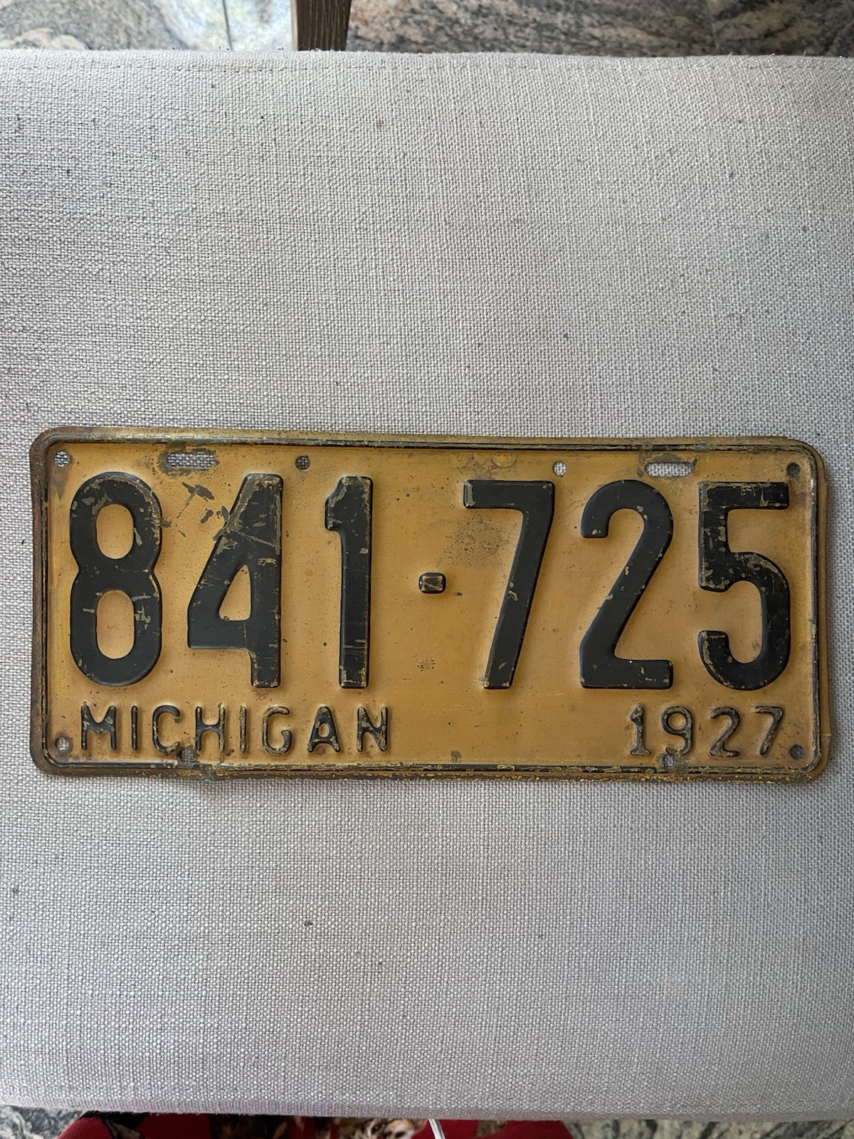 Vintage Michigan License Plate 1927 Almost 100 Years Old