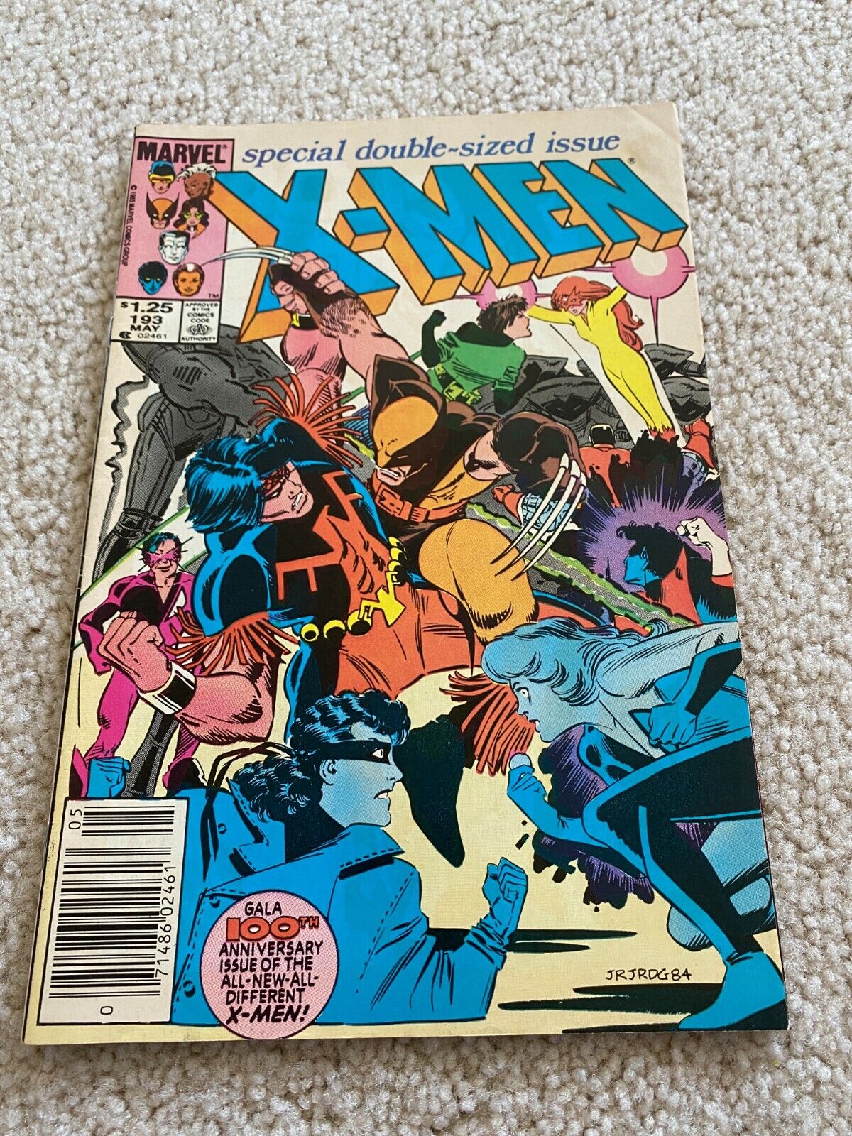 Uncanny X-men 193  Fine+  6.5  Wolverine  Cyclops  Storm  Colossus  Nightcrawler