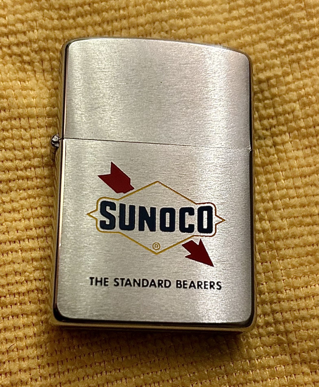 1969 Zippo Sunoco The Standard Bearers Advertising Lighter Unfired Vintage 1969 Zippo Sunoco The Standard Bearers Advertising Lighter Unfired Vintage