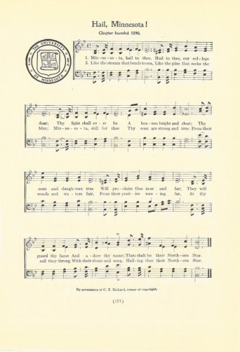 UNIVERSITY OF MINNESOTA Original Vintage Song Sheet with School Seal c 1937 UNIVERSITY OF MINNESOTA Original Vintage Song Sheet with School Seal c 1937
