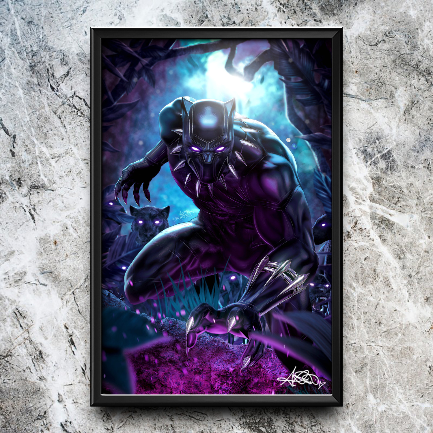 {SIGNED} Black Panther "Prowl" Art Print 11x17" Ariel Diaz {SIGNED} Black Panther "Prowl" Art Print 11x17" Ariel Diaz
