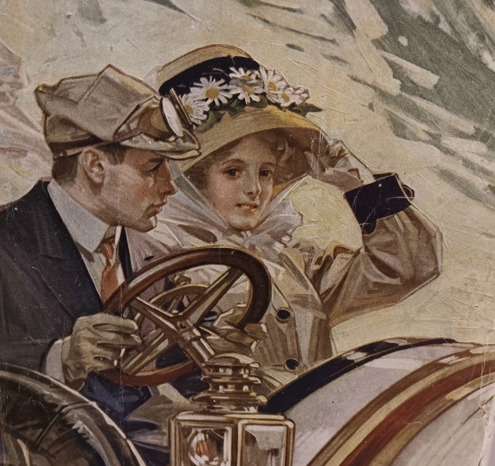 RARE 1909 LEYENDECKER Auto Cover Popular Magazine published by Street & Smith