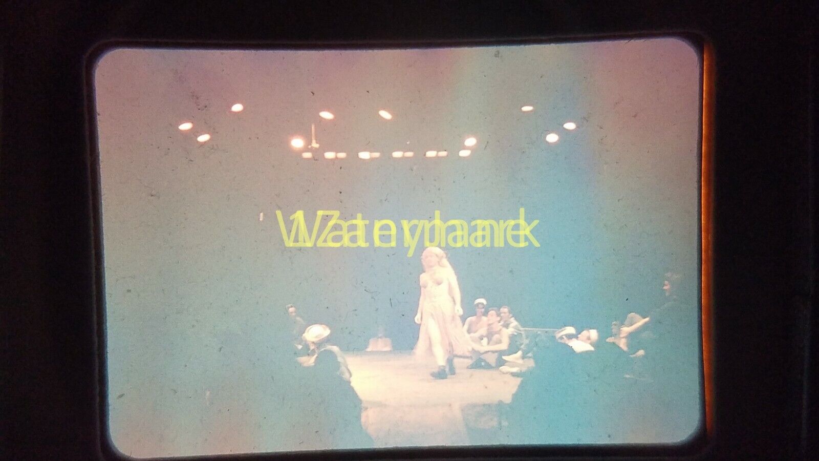 XXFW02 Vintage 35MM SLIDE  STAGE PLAY SCENE VIEWED FROM AUDIENCE
