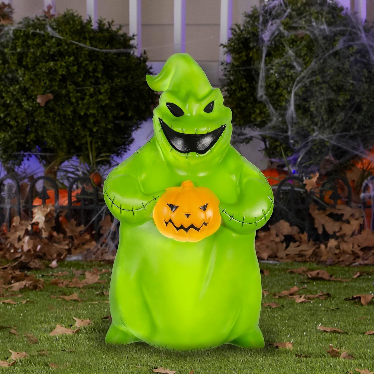 Gemmy Lighted Oogie Boogie with Jack O' Lantern Yard Decor, Size 24"H Gemmy Lighted Oogie Boogie with Jack O' Lantern Yard Decor, Size 24"H