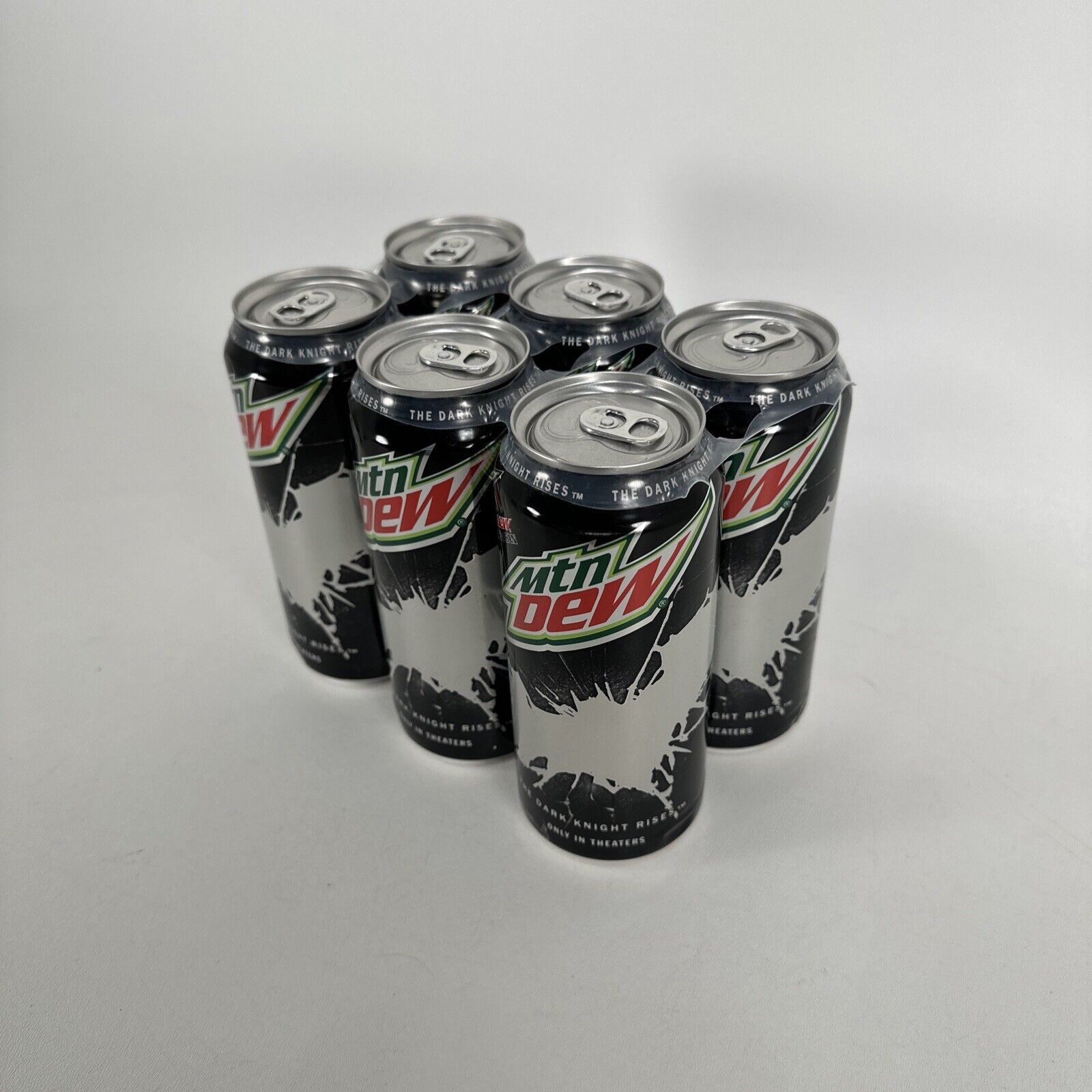 Vintage Mountain Dew  MTN Dew The Dark Knight Rises 16 oz Cans Full 6 Pack