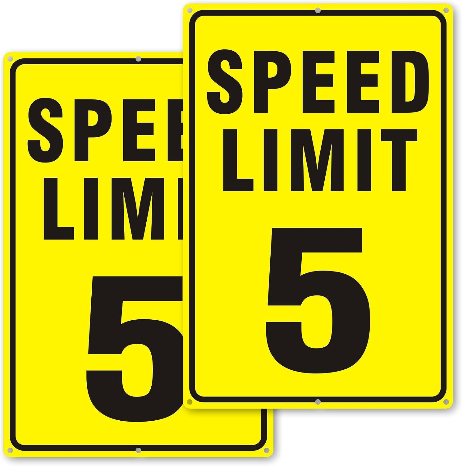 Speed Limit Sign, 5 MPH 18 x 12 inches, 5 Sign