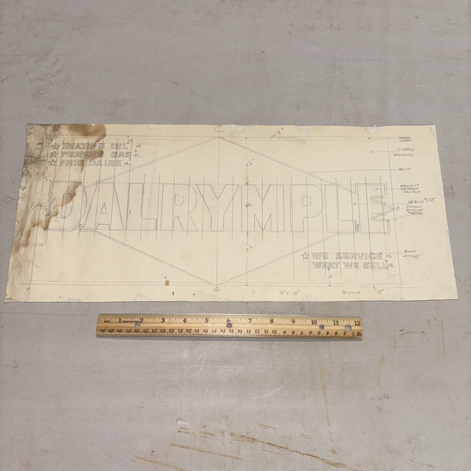 Vintage Billboard Ad Sample: Dalrymple Oil / Frigidaire Lawrence Massachusetts