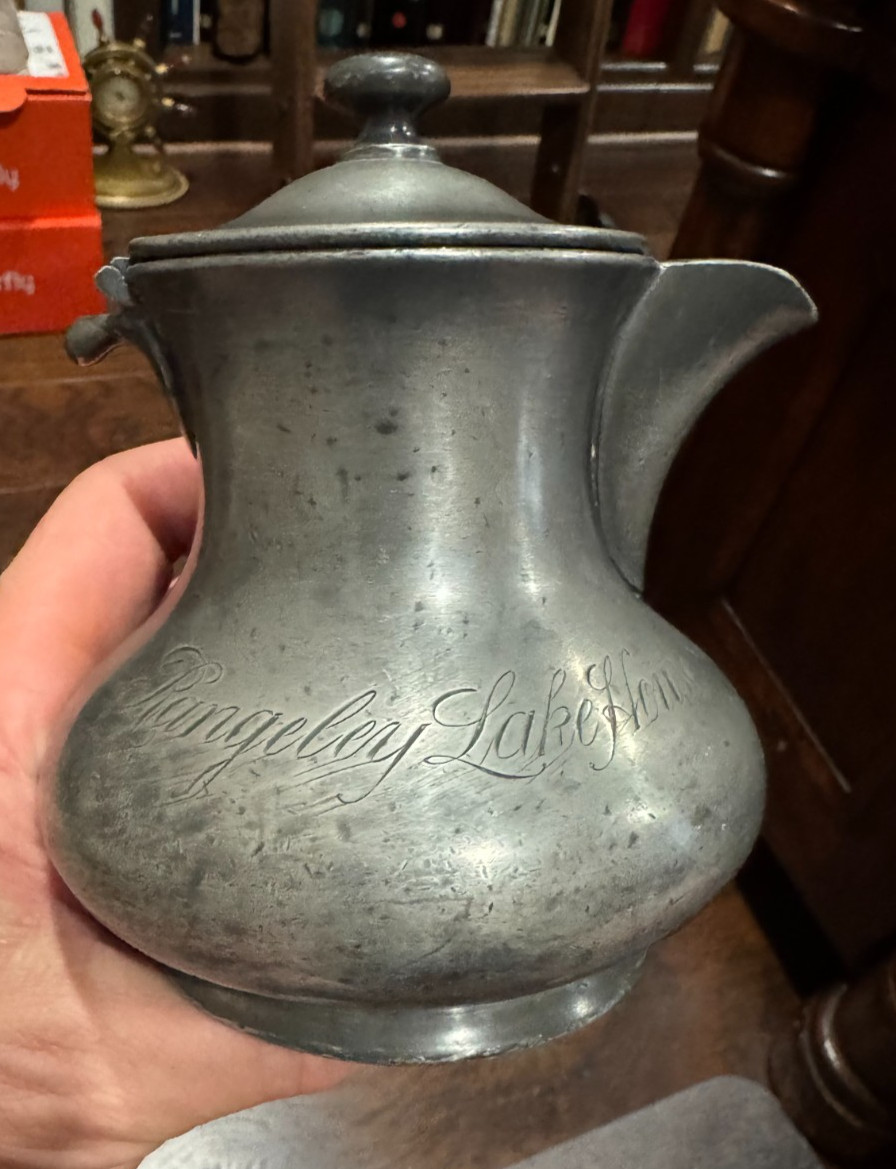 Rangely Lake House Teapot Maine ME Sandy River Railroad Silverplate 1900 Hotel Rangely Lake House Teapot Maine ME Sandy River Railroad Silverplate 1900 Hotel