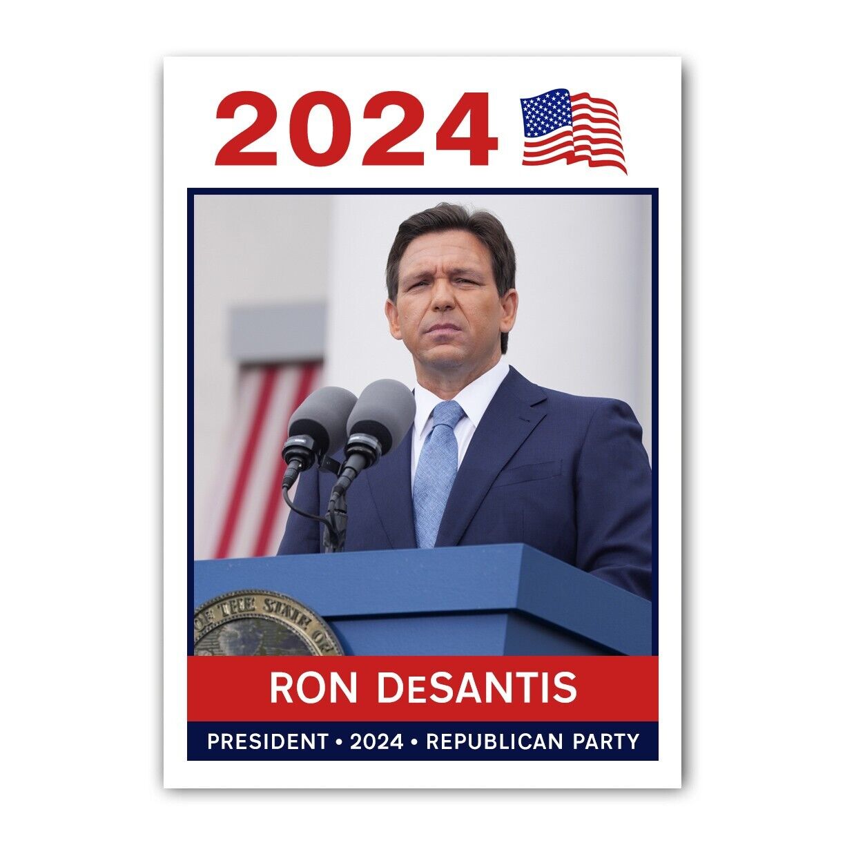 Ron DeSantis 2024 Presidential Election Novelty Custom Trading Card USA Florida