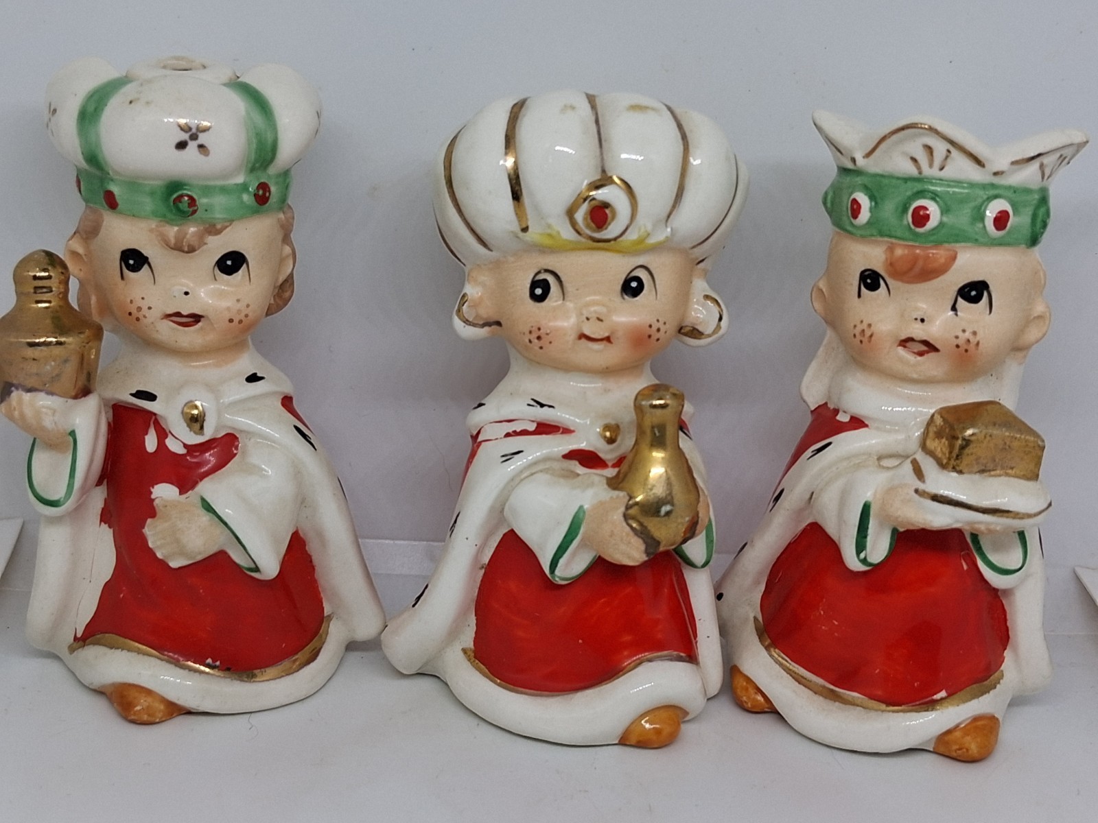 Rare Vintage Commodore The Three Wisemen Christmas Candle Set Japan 1950's Rare Vintage Commodore The Three Wisemen Christmas Candle Set Japan 1950's
