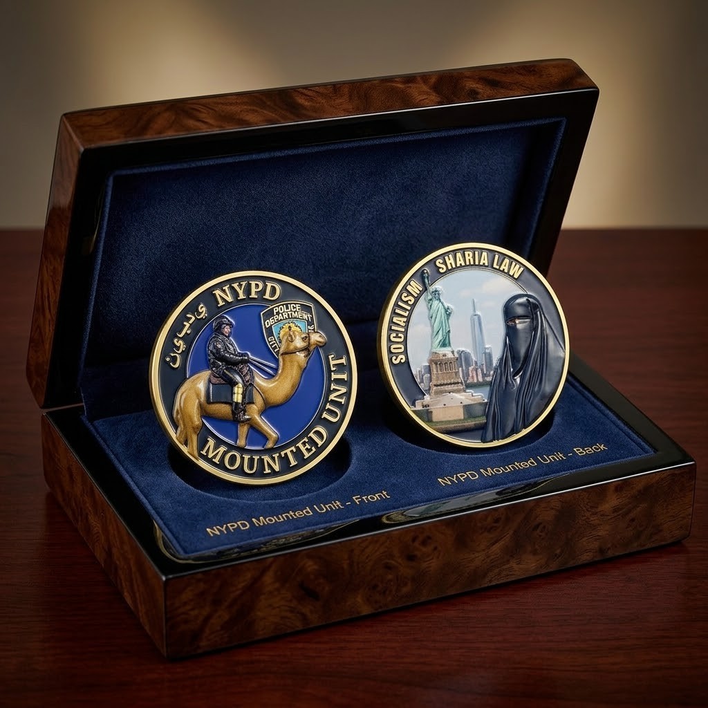 EL15-19 Mounted Patrol Challenge Coin for Mayor Zohran Mamdami For Men EL15-19 Mounted Patrol Challenge Coin for Mayor Zohran Mamdami For Men