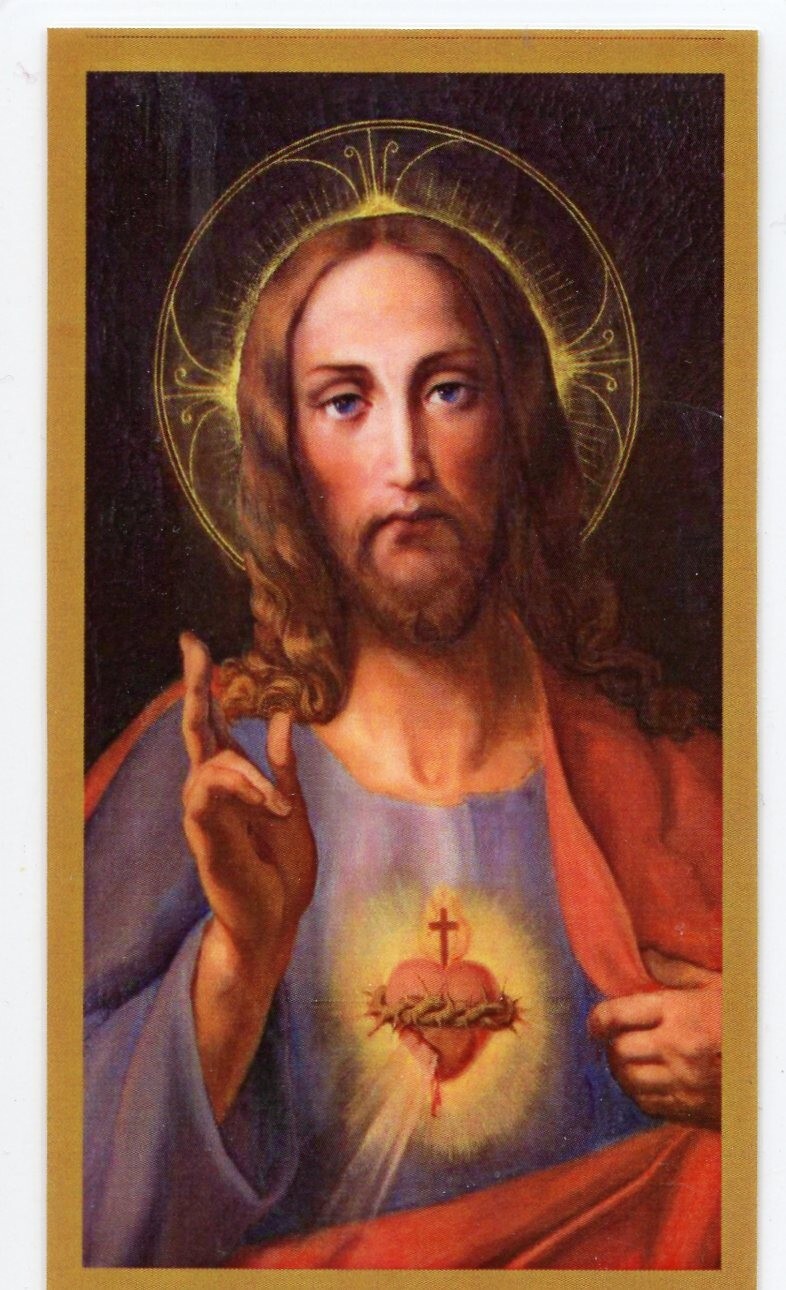 Twelve Promises of Sacred Heart 2 U- Laminated Holy Cards. QUANTITY 25 CARDS Twelve Promises of Sacred Heart 2 U- Laminated Holy Cards. QUANTITY 25 CARDS