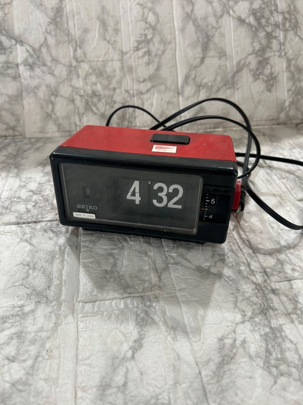 Seiko DP690T Flip Clock Alarm Red Body Vintage 1970s Rare From Japan [Working]