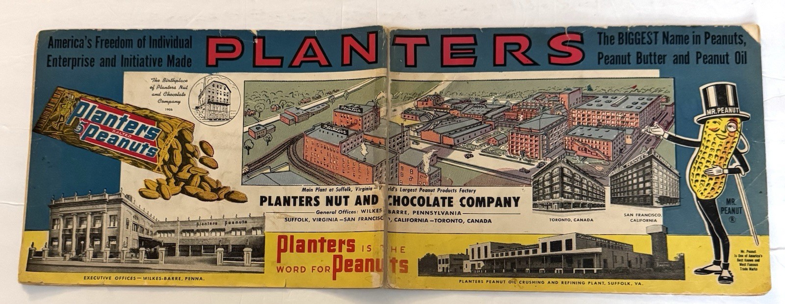 Vintage Mid Century Planters Peanuts Activity Book Planters Nut And Chocolate Co