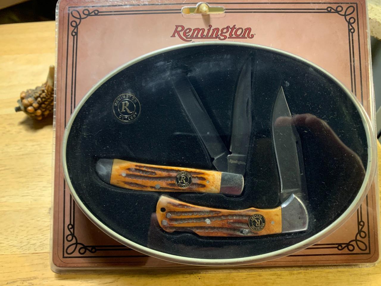 Remington American Classic Collector Gift Tin 3 1/2" Pocket Knife Set R15683
