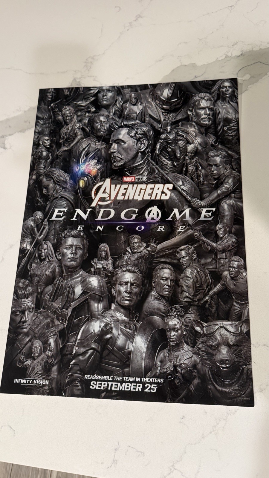 NEW Avengers Endgame Encore Embossed Foil Mini Poster Regal Opening Night MARVEL NEW Avengers Endgame Encore Embossed Foil Mini Poster Regal Opening Night MARVEL