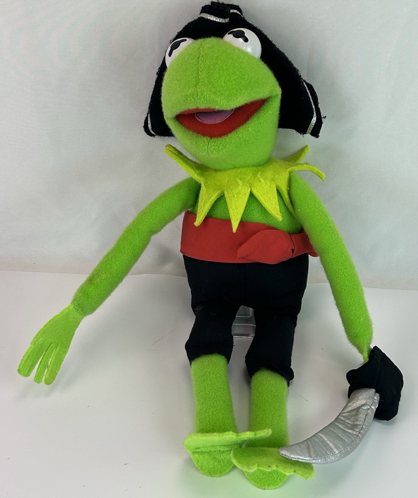 1995 Toy Biz Kermit the Frog Plush as a Pirate 16” Sesame Street Muppets Vtg 1995 Toy Biz Kermit the Frog Plush as a Pirate 16” Sesame Street Muppets Vtg