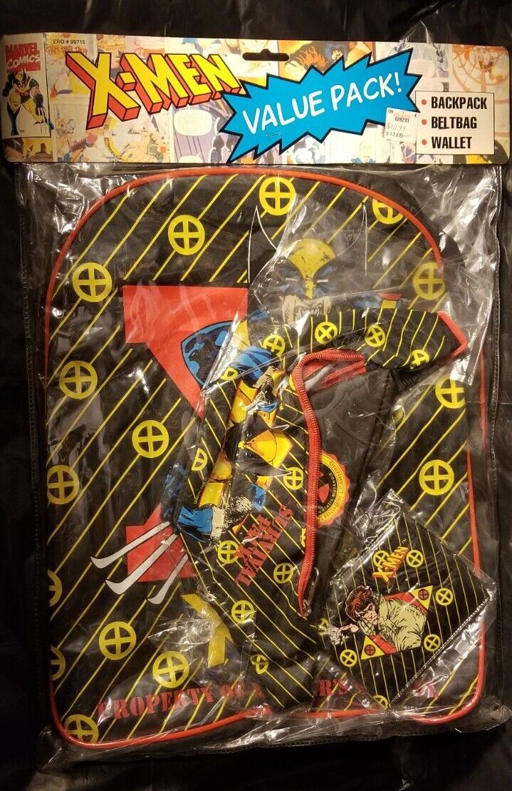 Rare Sealed 1994 X-Men Backpack Wallet Fanny Pack Vintage Wolverine Gambit 